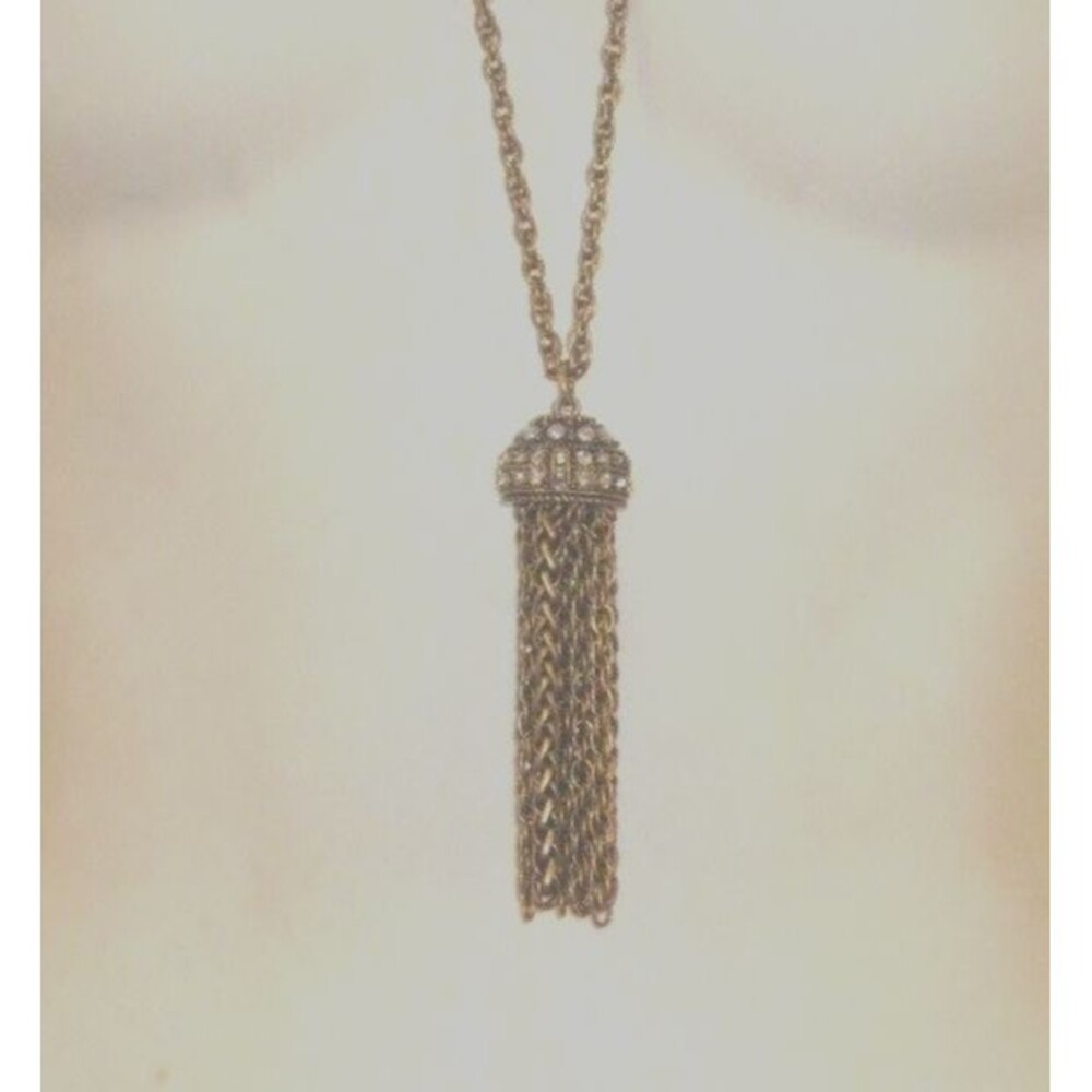 Banana Republic Women's Pearls Please Tassel Necklace Brass NWT $89.50